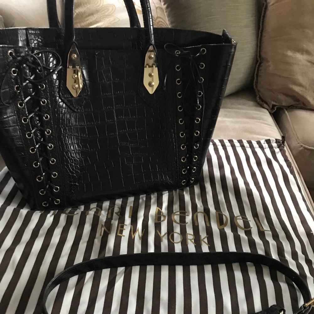 Henri Bendel lace up tote